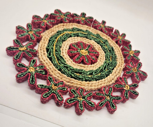 Vintage woven raffia straw - vintage,