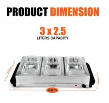 3 X 2.5L ELECTRIC FOOD WARMER