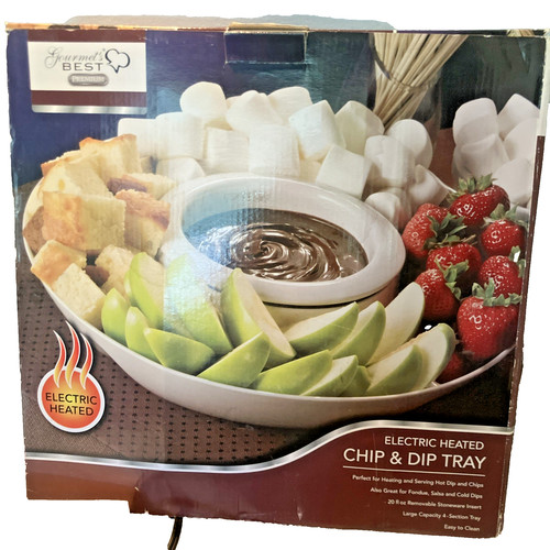 Heated chip dip tray - 14",